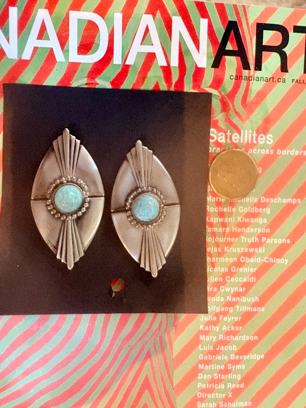 Native American Turquoise Oval Earrings - Women Jewelry NEW